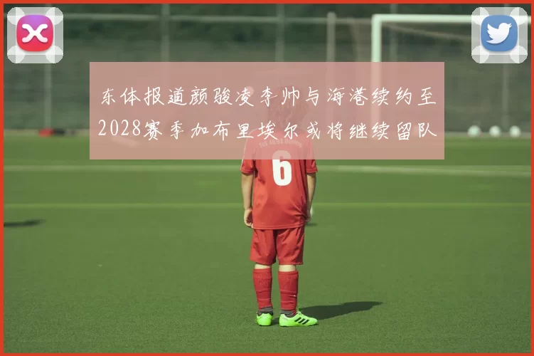 东体报道颜骏凌李帅与海港续约至2028赛季加布里埃尔或将继续留队
